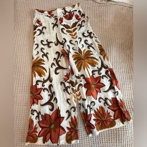 Rachel Zoe Floral Wide-Leg Linen Pants